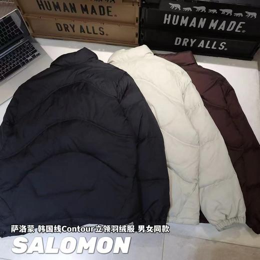 D121139格纹防泼水涂层面料Contour立领羽绒服男女同款 商品图3