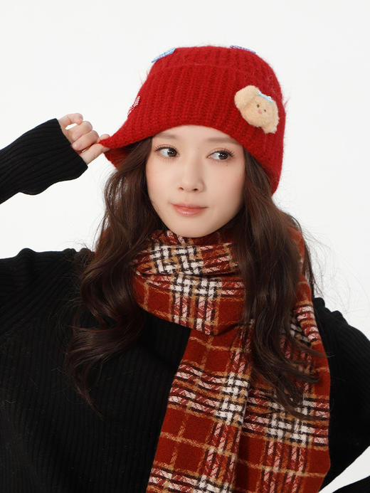 甜美蝴蝶结搭配小狗针织帽-纪念日百货门店同款165200879 商品图4