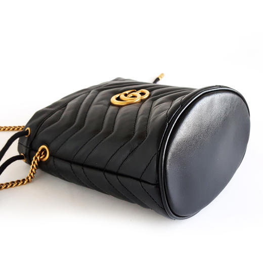 【95新】Gucci古驰Marmont系列575163黑金马蒙水桶链条包单肩斜挎包女士 051225NJS04 商品图7