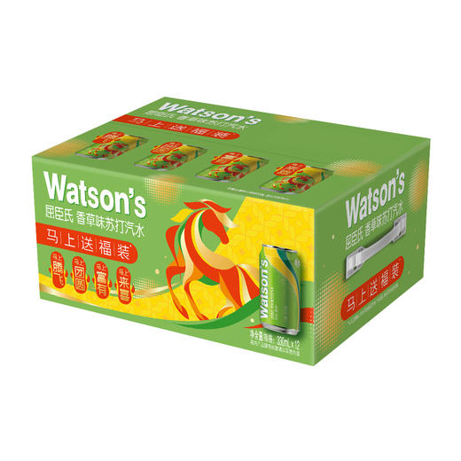 屈臣氏苏打汽水香草苏打330ML*12*1（节庆限定装） 商品图4
