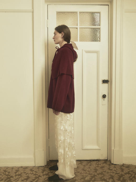 VC｜HD25004 Emma bonet knit TOP [ 针织上衣 红 / 白 ]【HOLIDAY】 商品图2