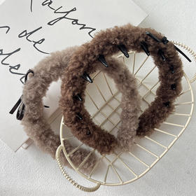 柔软细腻绒绒皮结齿梳发箍-纪念日百货门店同款167747966