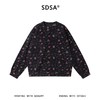 SDSA男士秋冬新款痞帅男装潮牌撞色碎花圆领卫衣百搭宽松套头上衣 商品缩略图0