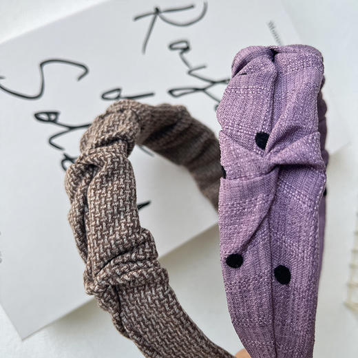 韩系宽捏皱发箍发箍洗脸高颅顶发箍-纪念日百货门店同款167145332 商品图3