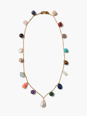 订购6周到｜Chan Luu-TRESOR STATION-海蓝宝石 绿松石 紫水晶 红玉髓 烟晶 狮爪贝珍珠 淡水珍珠 项链［美国设计师］