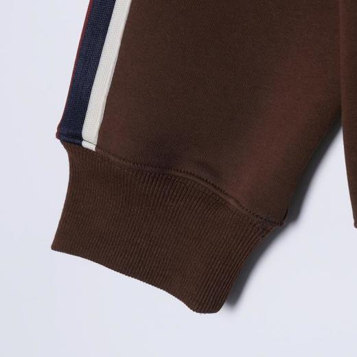 WT312SDSA男士秋冬新款痞帅男装潮牌植绒撞色织带拉链立领卫衣百搭时尚 商品图4