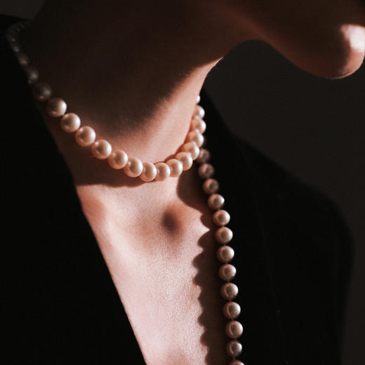 【金靖&刘也同款】苏托儿三号天然珍珠项链（8mm，160cm） 商品图2