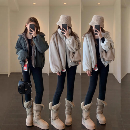 设计感小众！2025两面穿加厚保暖环保皮草派克服外套女新款冬款！ 商品图2
