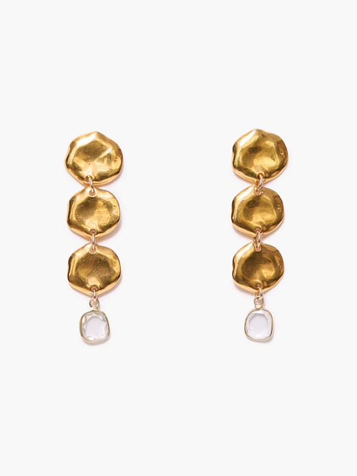 订购6周到｜Chan Luu-MIRAGE-金币 莫桑石 锤纹 耳环［美国设计师］ 商品图1