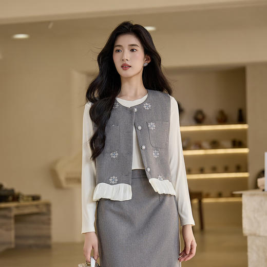 奢姿大码女装2025秋季胖妹妹时尚简约气质休闲百搭圆领长袖上衣9953194341B 商品图1