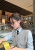 D121170绞花V领情侣针织复古毛衣马甲背心 商品缩略图12