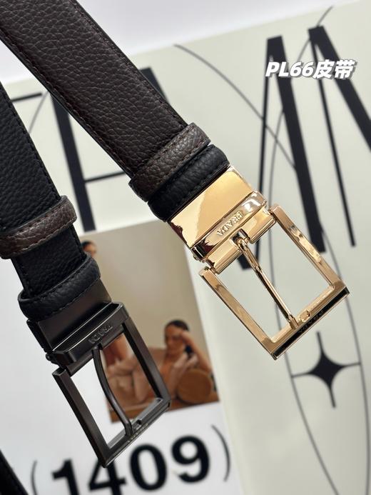 谱拉达PRADA男士双扣双面腰带，男士皮带礼盒装，一盒搭配2个可旋转扣头 商品图3