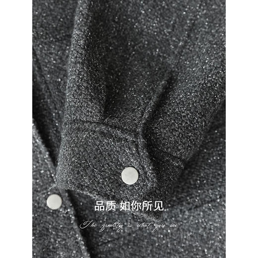 COCOBELLA高智通勤亮丝休闲外套中长款女秋毛呢大衣WL3001 商品图3