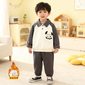 59.9元/套！童洛萌儿童加绒加厚新款套装宝宝秋冬季卡通卫衣裤子两件套可爱洋气80-150