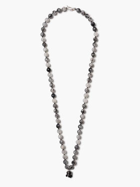 订购6周到｜Chan Luu-LARK-云雀 黑色电气石石英 紫苏辉石 串珠 长项链［美国设计师］