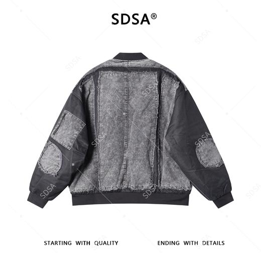 F6158SDSA男士秋冬新款痞帅男装嘻哈美式街头拼接设计感棒球棉服外套 商品图4