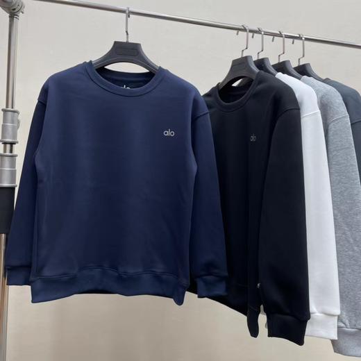 D121160男士加绒加厚银狐绒百搭保暖套头卫衣 商品图2