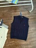 D121170绞花V领情侣针织复古毛衣马甲背心 商品缩略图5