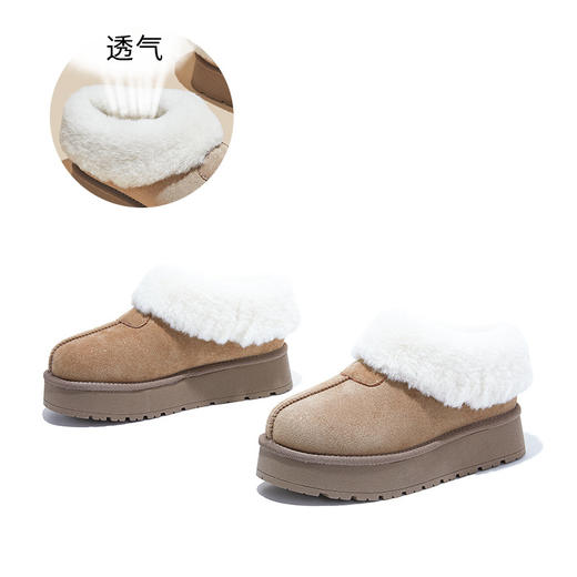 新款厚底亮闪雪地靴女2025冬季加绒保暖棉鞋一脚蹬女靴百搭靴子女 商品图7