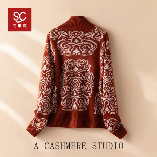 100%Baby小山羊绒~EP同款新年红半高领羊绒衫BABY250495 商品图2