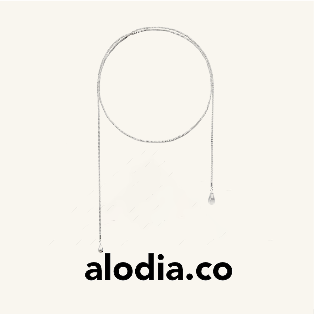 【春夏新款】alodia.co 品牌直发 掠影银河白水晶水滴毛衣链 意大利工艺长期主义简约高级感