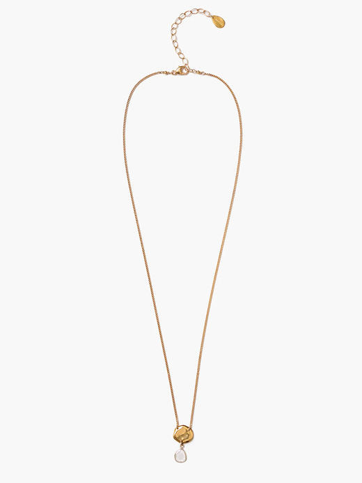 订购6周到｜Chan Luu-MIRAGE-金币 莫桑石 锤纹 吊坠 项链［美国设计师］ 商品图0