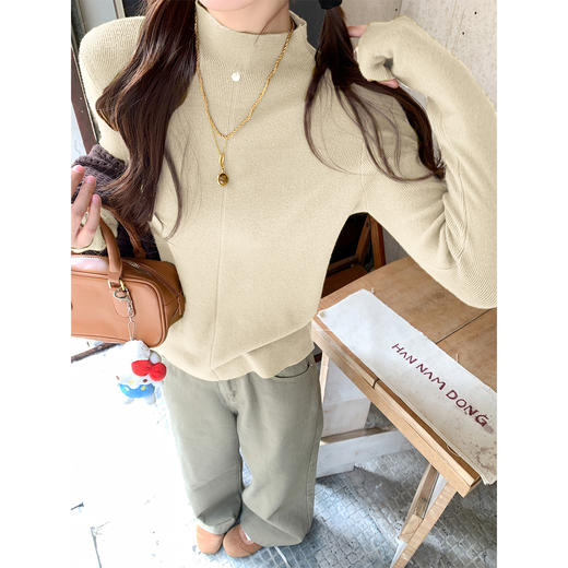 <曾小咸推荐>现货秒杀！微信超特价！韩系3色长袖打底针织衫 日常99.99/件 立减30 秒杀69.99/件！！ 商品图3