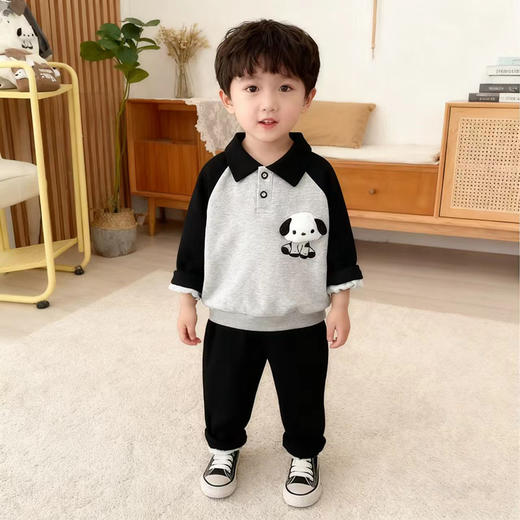 59.9元/套！童洛萌儿童加绒加厚新款套装宝宝秋冬季卡通卫衣裤子两件套可爱洋气80-150 商品图2