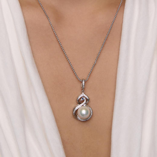 Manreya玛芮“福禄天韵”爱迪生珍珠项链|铜镀金，爱迪生珍珠 商品图4