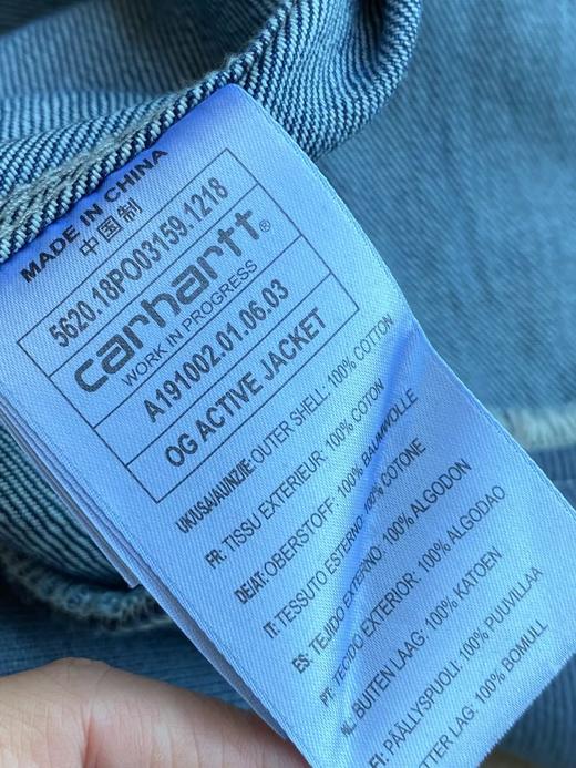 D121112美式复古风水洗牛仔连帽拉链美式连帽夹克外套 商品图14