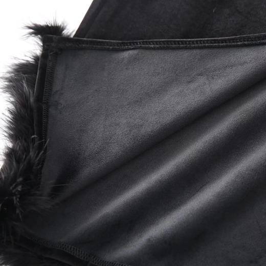 D121146时尚百搭加绒拼接半身裙女秋冬装气质显瘦直筒裙子 商品图12