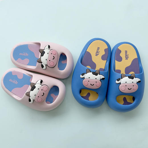 【特价10元】奶牛中童厚底凉拖鞋【WG23301】 商品图0