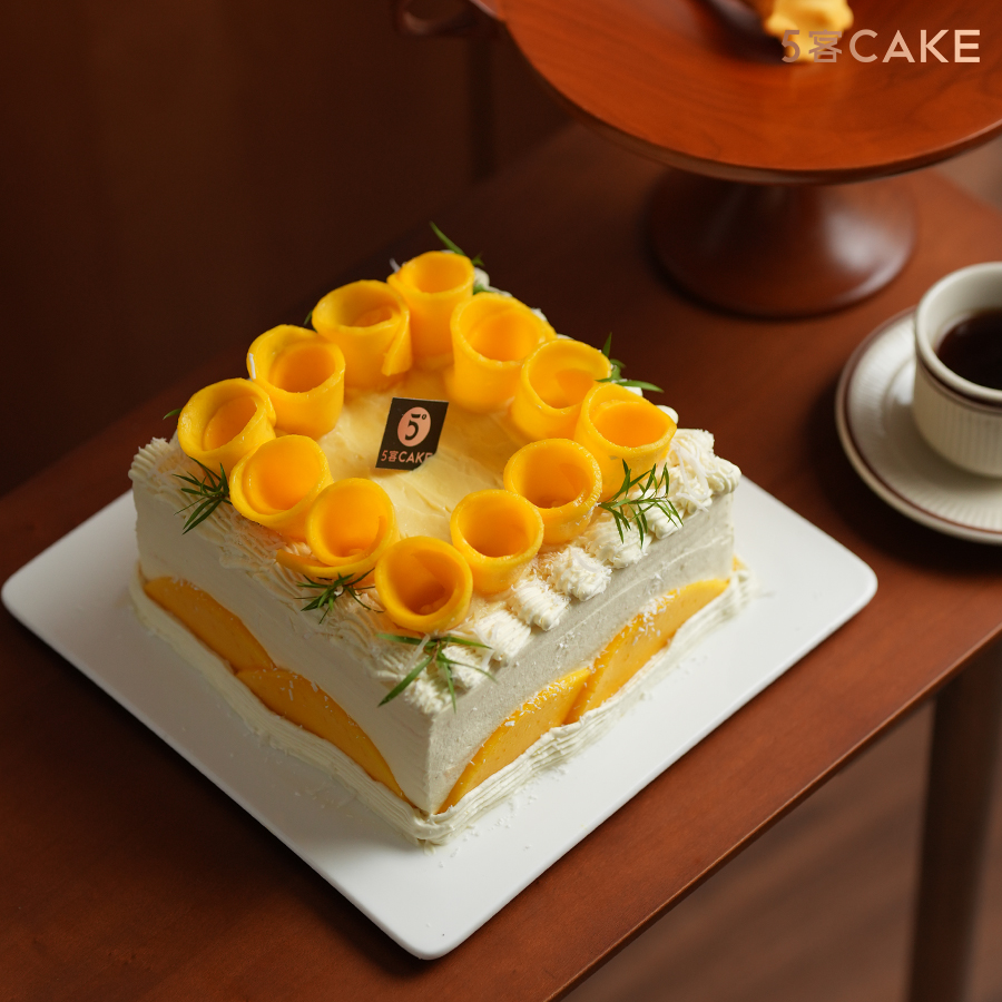 【熔金玫瑰】榴莲芒果风味戚风蛋糕