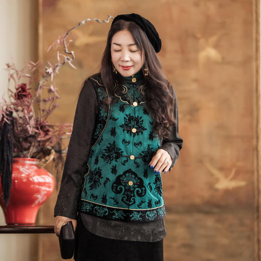 【林栖设计小店】福意绵绵|马甲恭王府联名丝棉2026早春新款背心女1961004 商品图4