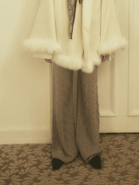 VC｜AW25021 Rhea cable knit trousers [ 长裤 米白 / 灰褐 ]【HOLIDAY】