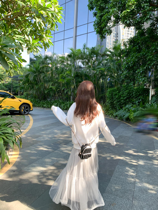 <曾小咸推荐>现货秒杀！微信超特价！韩系刺绣白色无帽圆领套头长卫衣 日常169.99/件 立减80 秒杀89.99/件！！ 商品图11