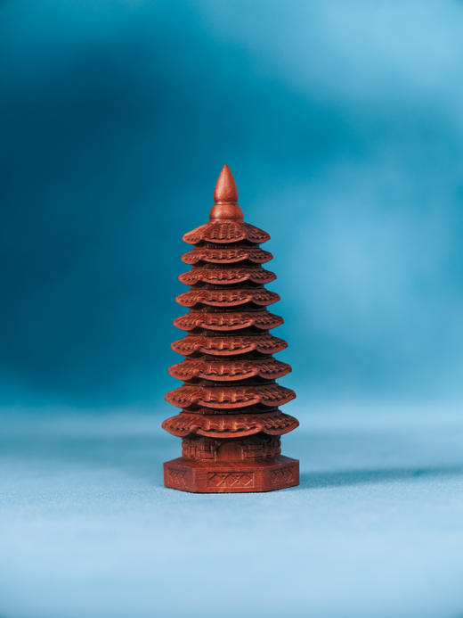 四绿位【文昌塔摆件 天然雷击木】丙午妙品 | 精工雕刻 九层*已祝福（带有天然雷击痕，介意勿拍） 商品图0