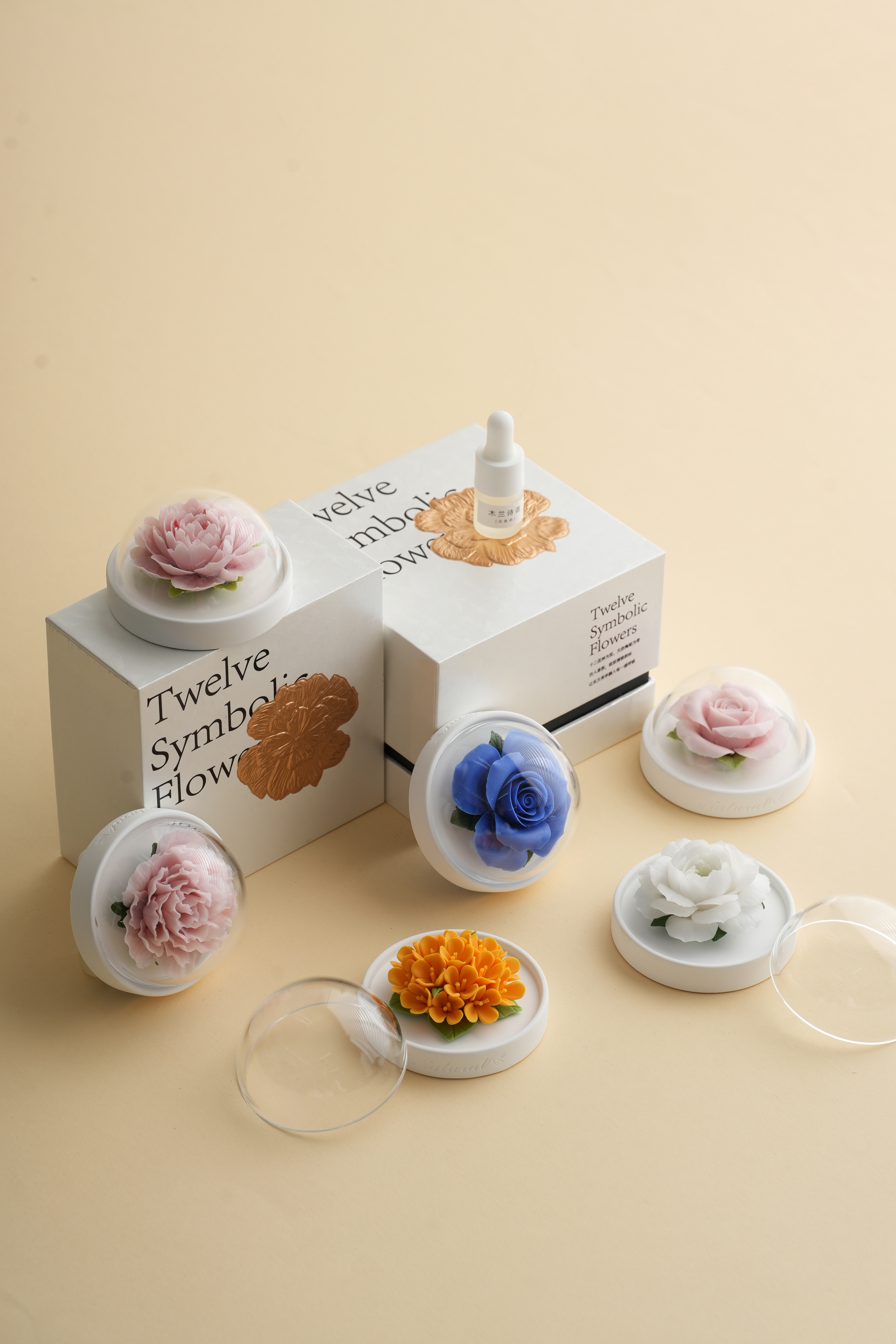 【非遗陶瓷手捏花传承】2026 十二花神 迷你手捏花扩香器