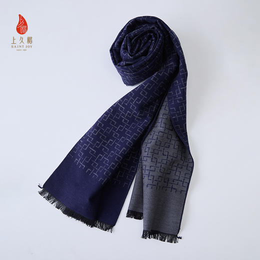 SAINTJOY/上久楷 拉绒围巾  真丝拉绒长巾  WJ3J025210001 商品图3