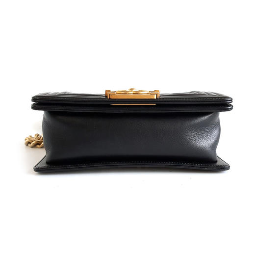 【95新】CHANEL香奈儿LEBOY系列A67085 Y09939 94305小号黑金牛皮Leboy链条包单肩包女士 101225NJS11 商品图4