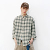714street复古渐变格子长袖衬衫男2026春季新款纯棉宽松落肩衬衣 商品缩略图1