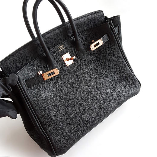【98新】Hermes爱马仕Birkin系列H057208CD89黑金Togo皮Birkin 25铂金包手提包女士 011225TB08 商品图11