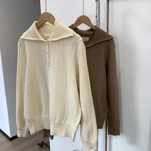 高品质！100绵羊毛翻领设计针织衫！ 商品图14