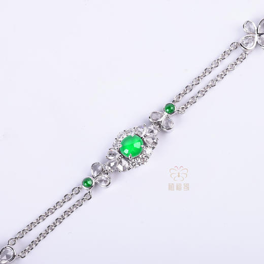 【解语花】翡翠镶钻手链   SL12510039 商品图2