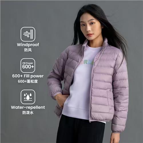 佐丹奴女装25年新款防风防污防泼水小立领轻薄羽绒服05375611 商品图0