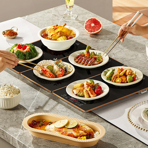 积米智能保温暖菜板  高效聚热，三菜一汤同步保温，多档调控，多款可选，给你桌边的温暖 商品图4