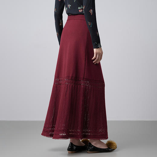 【林栖设计小店】镂光落影|毛织半身裙针织肌理感浪漫2026早春新款裙子女G1961319 商品图4