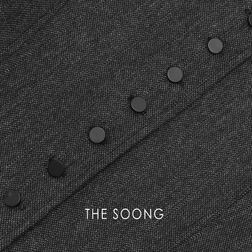 THESOONG"暗调美学"经典羊毛保暖雾面肌理感立领外套HWWT7520 商品图2