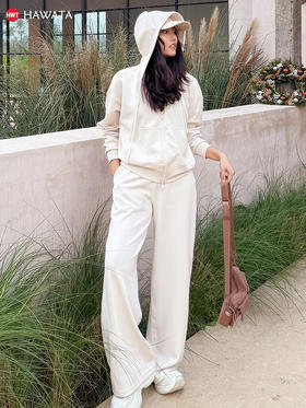 哈瓦塔极简带帽舒适外套H350180