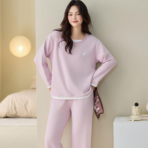 （女款）居家幸福好物大公开‼️秋冬保暖居家服天花板🔥【牧棉儿-德绒羊毛蚕丝情侣家居服套装】好穿到尖叫 德绒自发热面料锁温力max🔥比普通睡衣加倍聚热保暖‼️ 商品图0